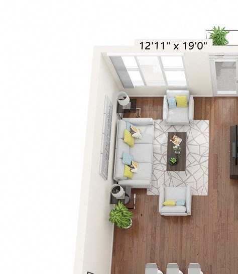 Brighton Oaks_1 Bedroom Floor Plan